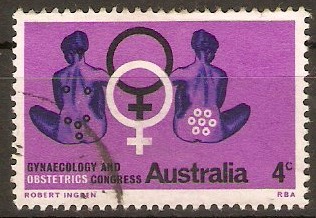 Australia 1967 4c. Black, Blue & Violet. SG413.